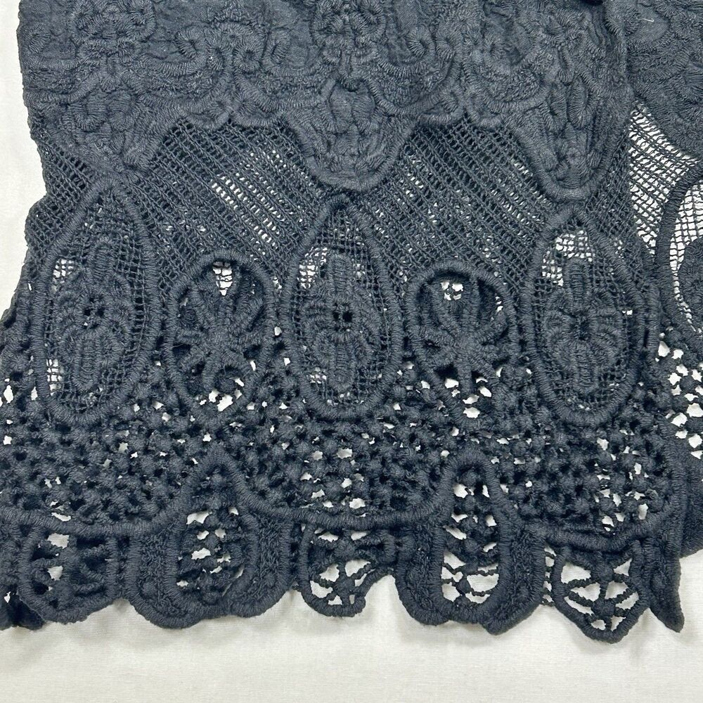 Kate & Mallory Crochet Shrug Top Open Front 3/4 Sleeve Gothic Romantic Victorian - Picture 6 of 12